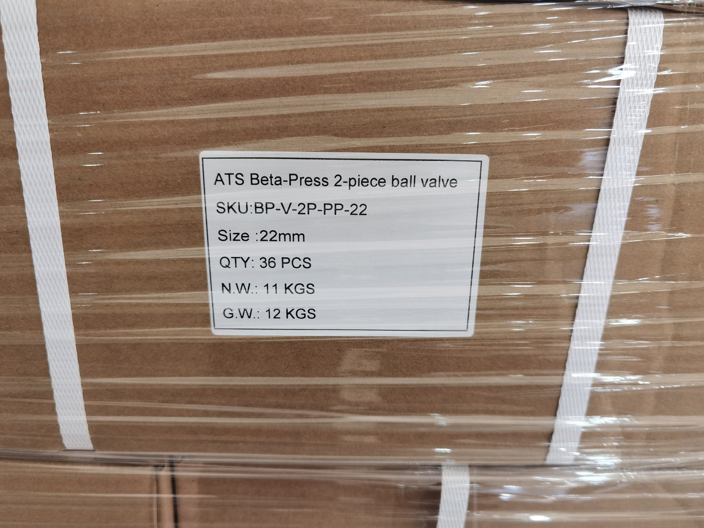 Carton label 22mm SKU