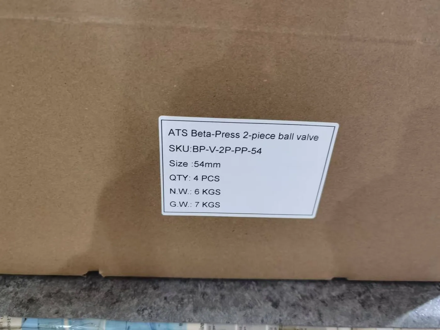 Carton label 54mm
