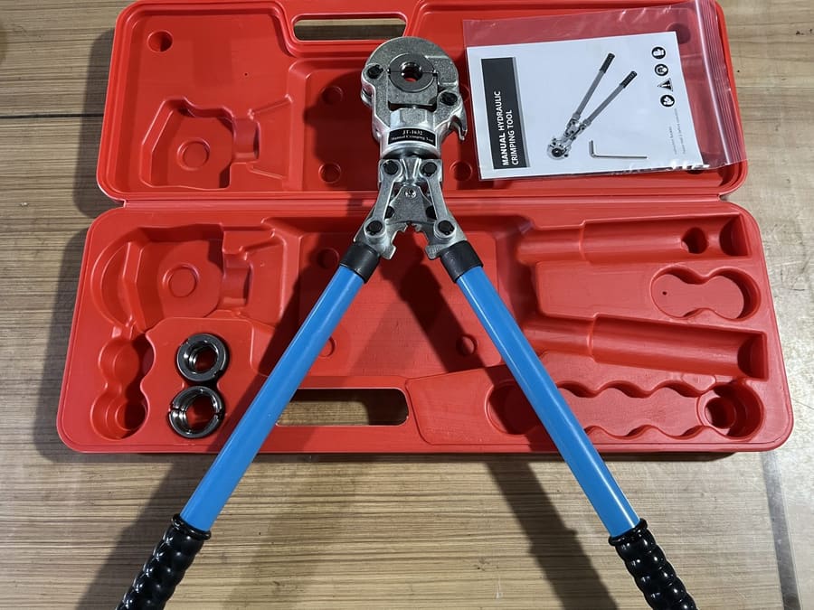 JT-1632 manual hydraulic crimping tool with red case
